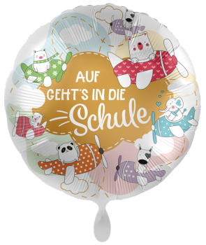 Folienballon - Auf geht's in die Schule! - ø 43cm